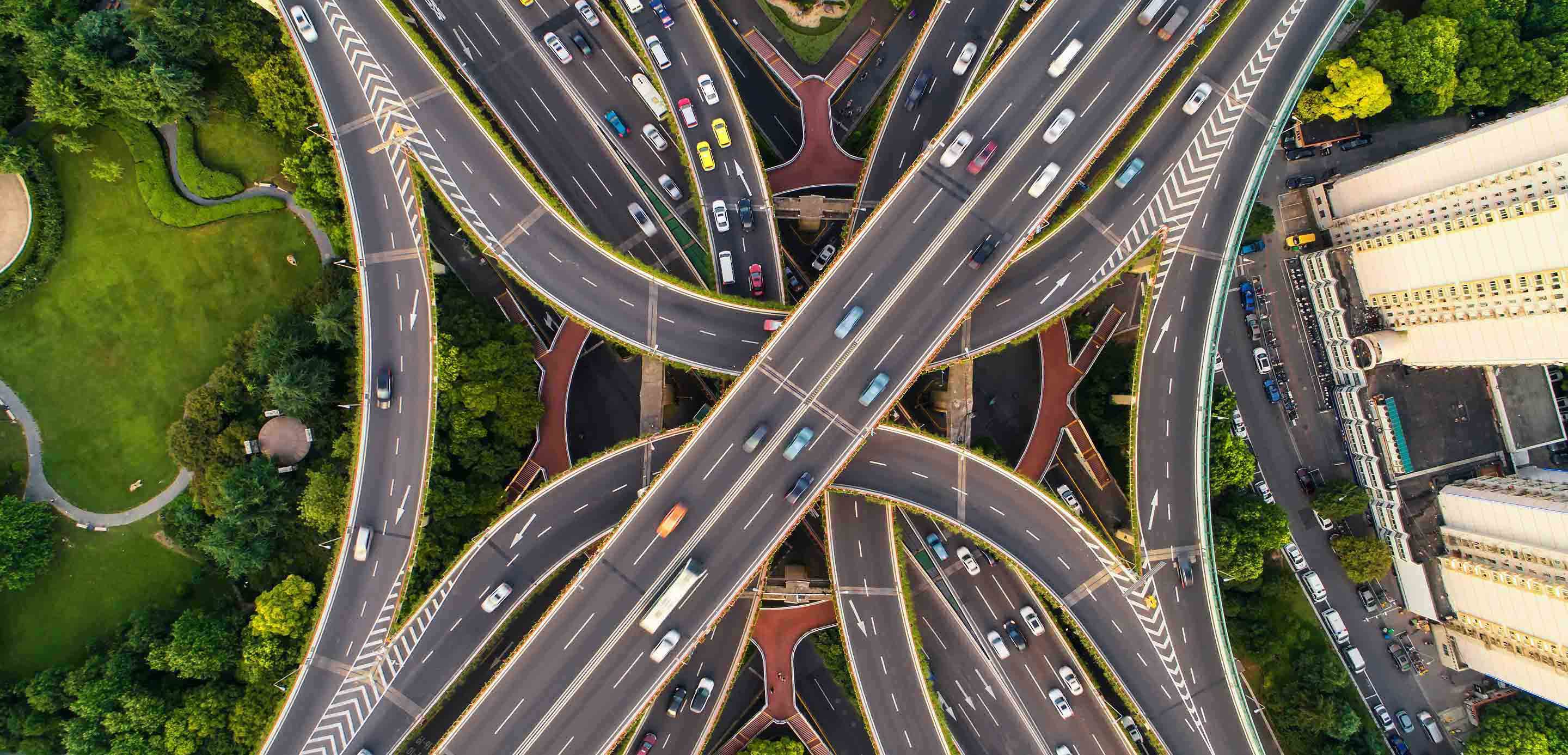highway bridge with road traffic		  highway bridge with road traffic